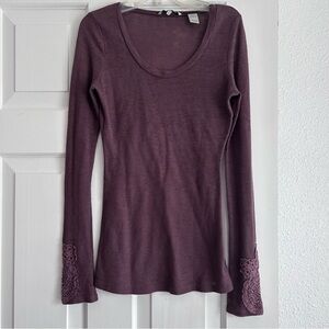 BKE thermal with crochet detail on sleeve